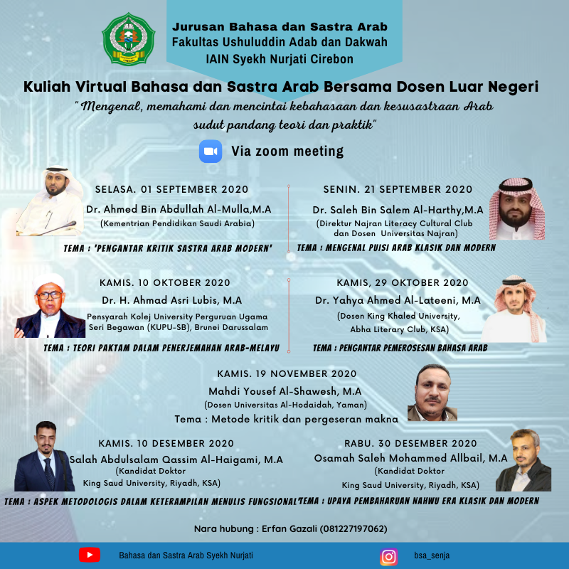 Sambut Ajaran Baru Jurusan Bsa Laksanakan Kuliah Virtual Dengan Dosen-Dosen Luar Negeri