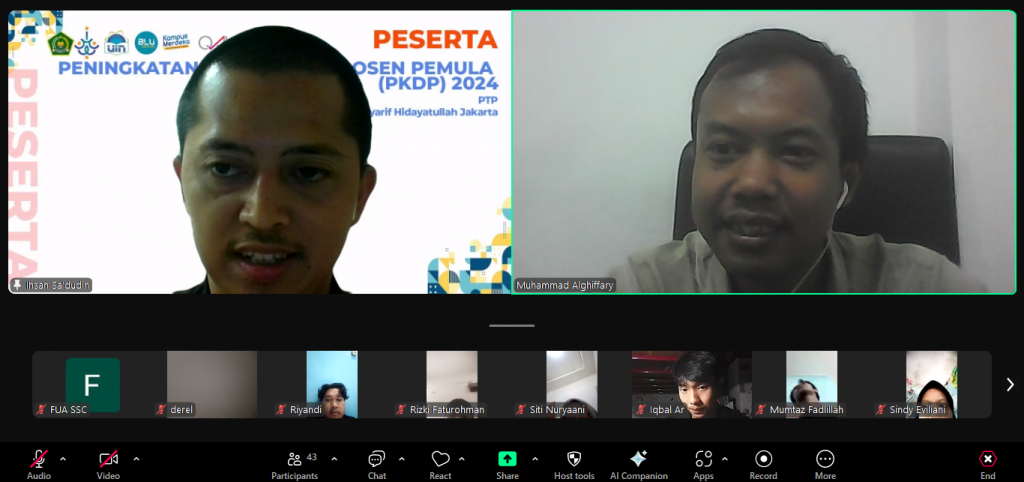 Kuliah Virtual BSA Bahas "Semiotika dalam Perspektif Linguistik Arab" Bersama Dosen Mitra