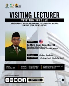 Dua Dosen UniSHAMS Malaysia Isi Kuliah Tamu di BSA UIN Siber Syekh Nurjati Cirebon